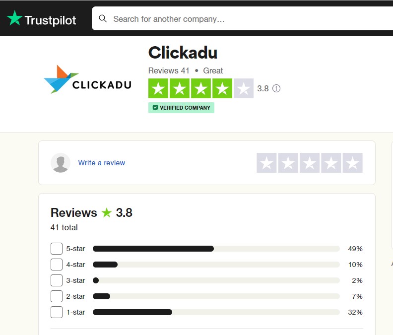 clickadu trustpilot